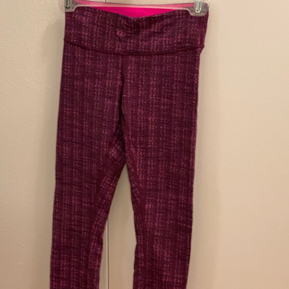 Lululemon Wunder Under Crop II Full On Red Pants